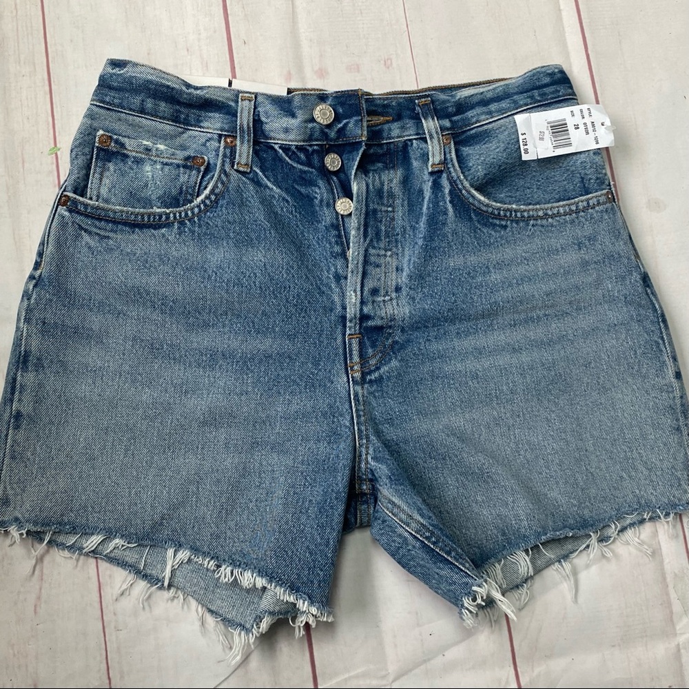 AGOLDE Riley Short High Rise Slim Leg new with tags. Size 25